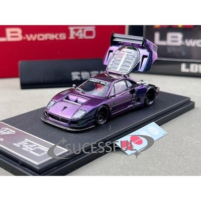 1/64 TG Star Purple F40 Racing Diecast Metal Model Car New