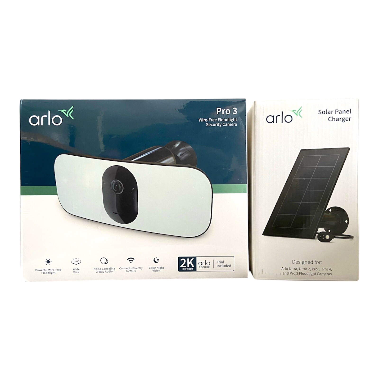 Arlo Pro 2K Floodlight Wireless Smart Security Camera with Solar