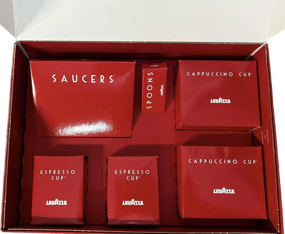 Lavazza Calender 2011 Juego de tazas/platillos y agitadores de café espresso y capuchino Foto 4 de 4