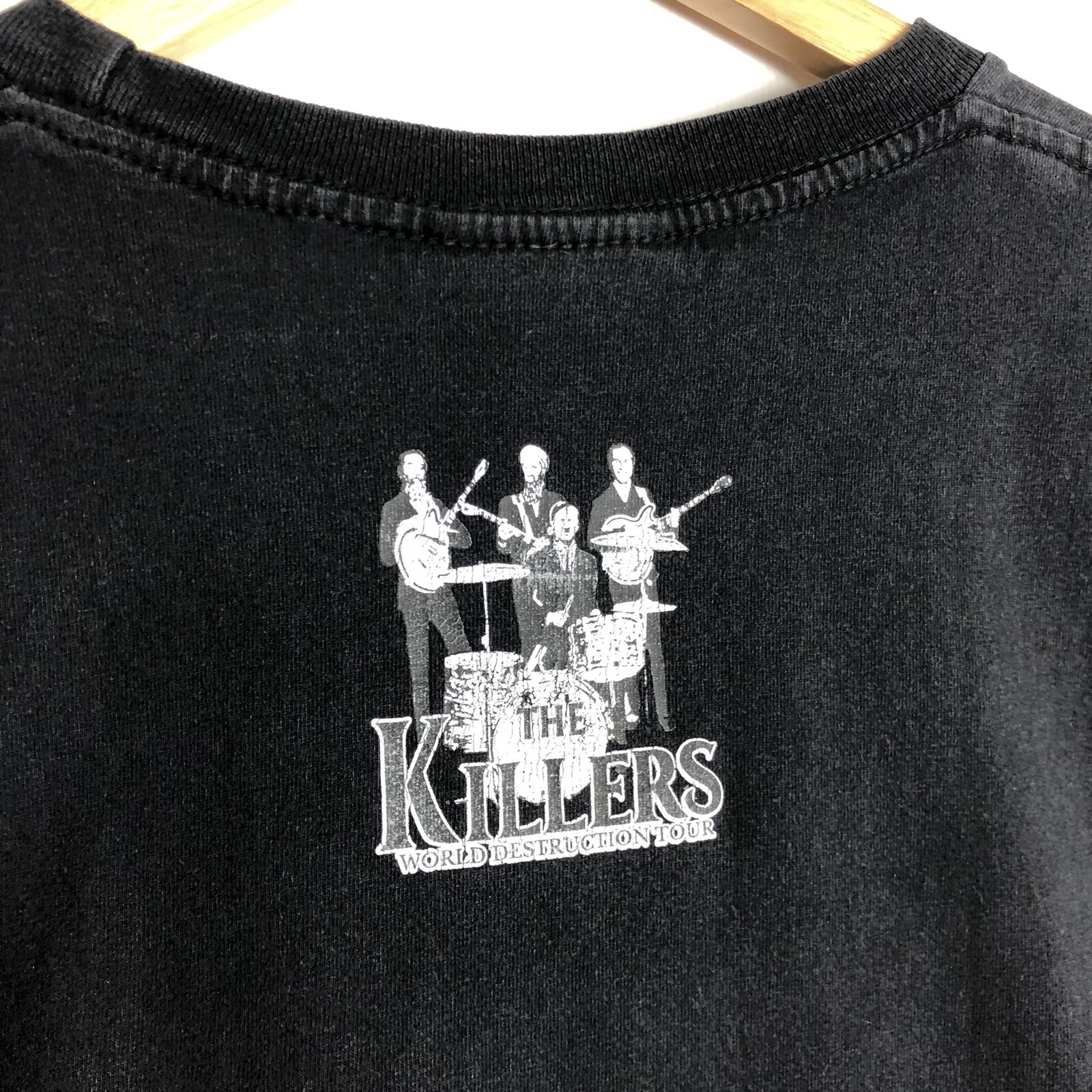 BAYISLAND THE KILLERS Band T-shirt, Band T, Men's XL size unclear black type Vintage Second Hand