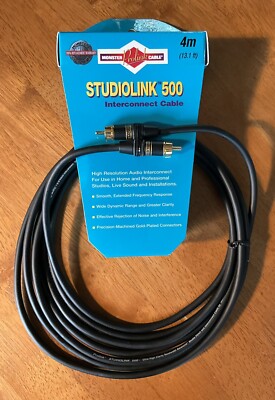 Monster Cable Prolink StudioLink 500  Interconnect Cable 4M (13.1ft) 24k USA
