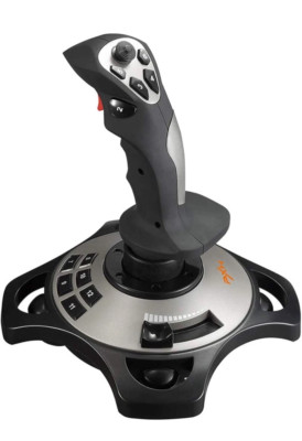 PC Joystick, USB Game Controller with Vibration Function and Throttle Control