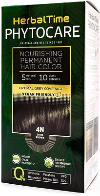 Herbal Time Haarfarbe ohne Ammoniak Permanente 90% naturell Mineralöl PPD VEGAN