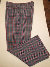 VTG 60s 70s HAGGAR PLAID PANTS MEN 32 STRAIGHT leg GRANDPA GOLF RETRO