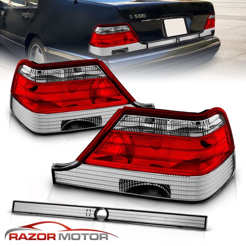 ANZO 1995-1999 Mercedes Benz S Class W140 Taillights Red/Clear