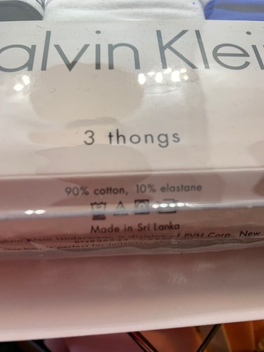 $33 Calvin Klein 3pr Thongs Women Size XL S2 - 第 7/7 張圖片