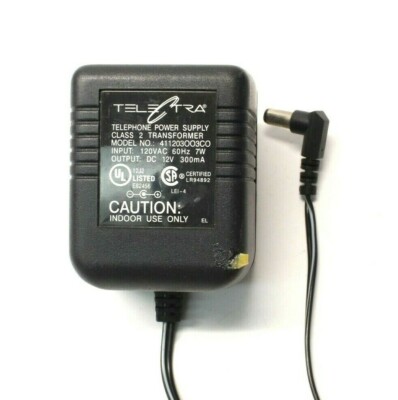 Lucent 411203003CO AC Power Supply Adapter Charger Cord Output DC 12 V 300 mA