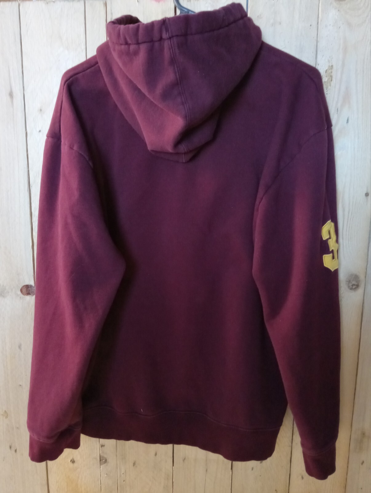 Polo vintage Assassin con cappuccio USPA Big Pony zip uomo taglia XL