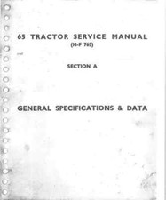 Massey Ferguson Tractor MF65 Workshop Service Manual - MF 65