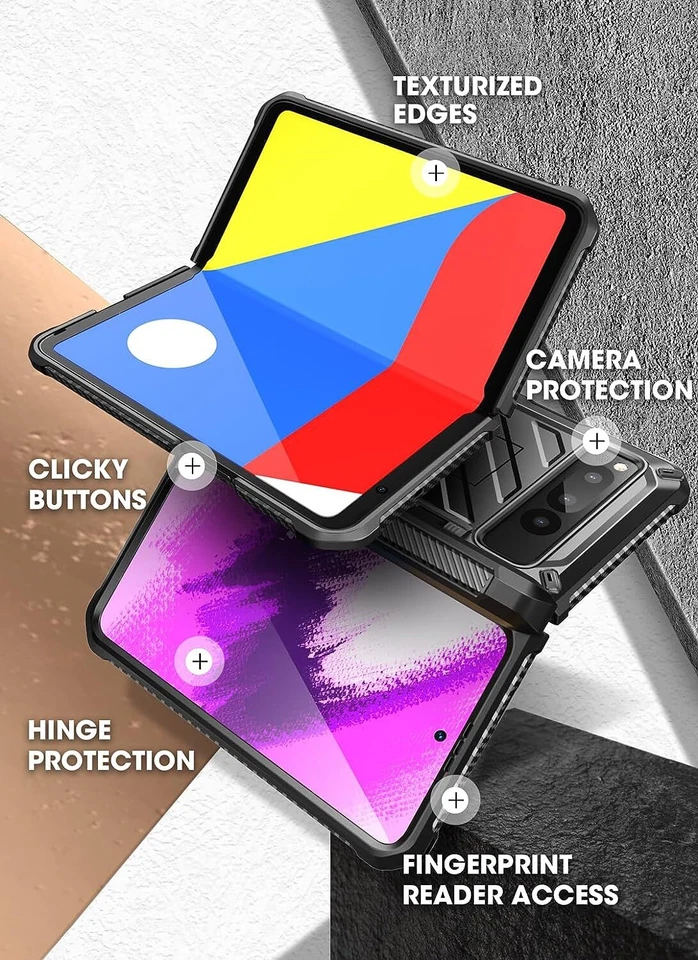 For Google Pixel Fold (2023) SUPCASE Dual Layer Rugged Case with Kickstand Cover - Image 4 of 4