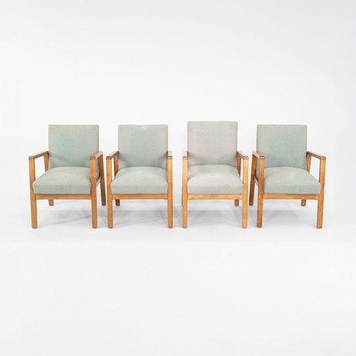 C. 1945 Set of Four Alvar & Aino Aalto for Artek Dining Arm Chairs Model 54/404 - Picture 2 of 12