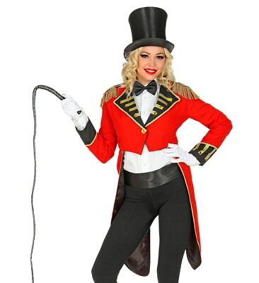 MSemis Damen Zirkusdirektorin Kostüm – Gothic Steampunk Samt Frack Jacke, Lang, Für Karneval, Halloween & Cosplay