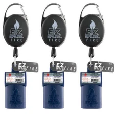 EZ Splitz Fire Cigarillo Cutter & Retractable Lighter Holder - Blue - 3 pcs