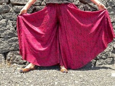 Wholesale lot 5 Pc Vintage Sari Wide Leg Hippie Boho Gypsy Palazzo Pants Trouser