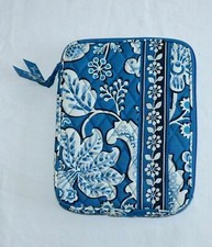 VERA BRADLEY Blue Lagoon Pattern IPad Mini/E-Reader Zipped Quilted Sleeve EXC