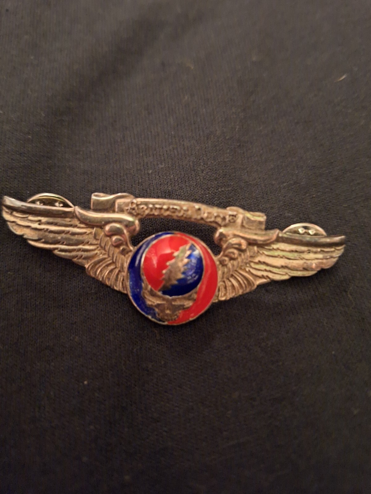 Grateful Dead family silver Wings Pin.