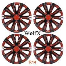 14" 4PCS Wheel Covers Snap On Hub Caps Replacement For Chevrolet R14 Trim Rings