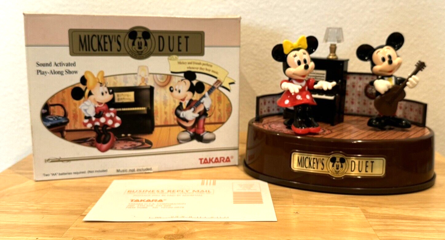 DISNEY TAKARA "MICKEY'S DUET" MICKEY & MINNIE SOUND ACTIVATED PLAY ALONG SHOW