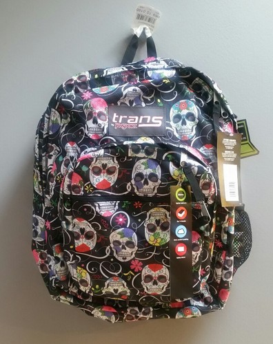jansport sugar skull backpack