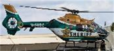 800 EC-135 ARF Green White Gold RC Helicopter Fuselage Broward Sheriff T2 KIT 