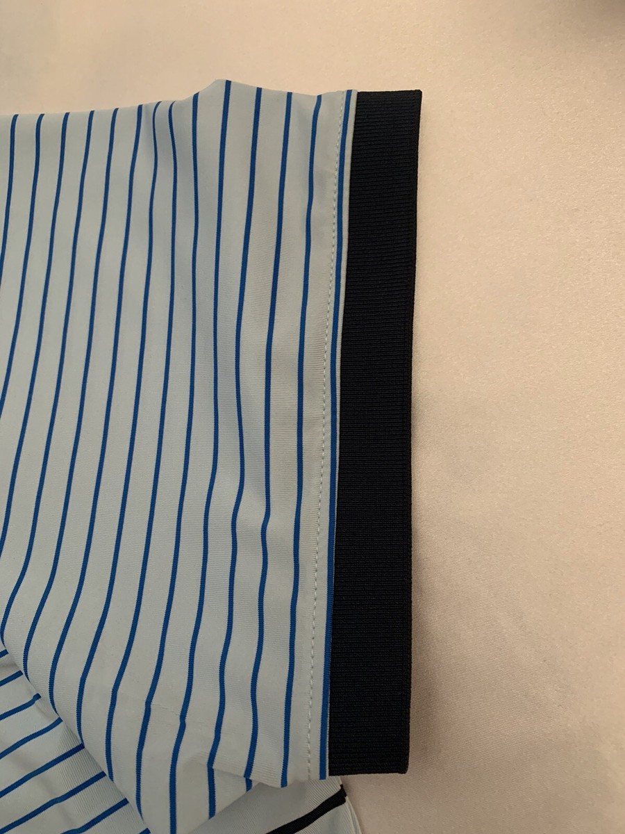 G/Fore G4 Polo Shirt Mens XL Bayadere Stripe Jersey Blue