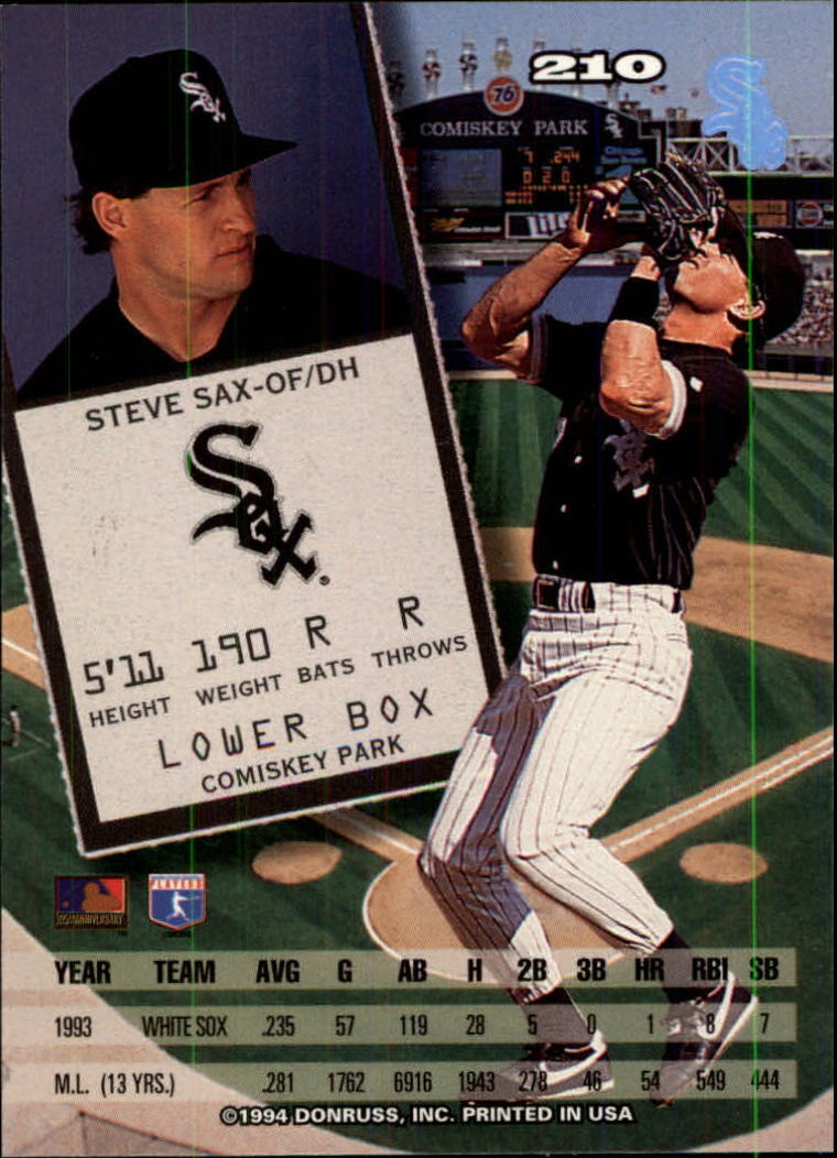 1994 Leaf #210 Steve Sax - NM | eBay