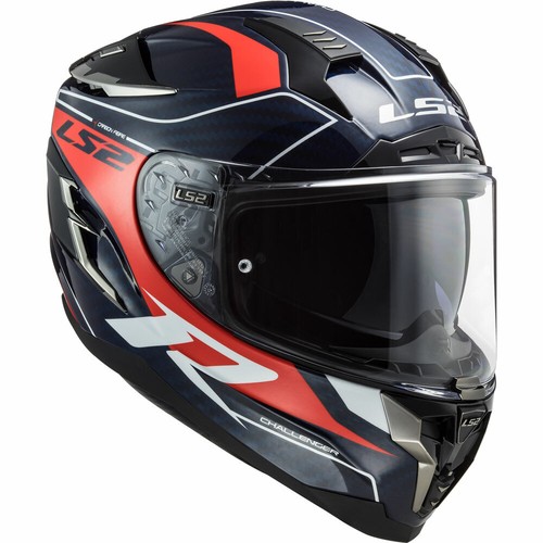 CASCO LS2 FF327C CHALLENGER GRID BLU CARBON RED BLU ROSSO CARBONIO | eBay