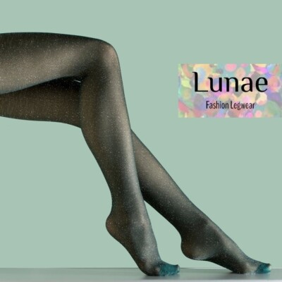 tights shimmer lurex sparkle glitter party green semi sheer 30 denier