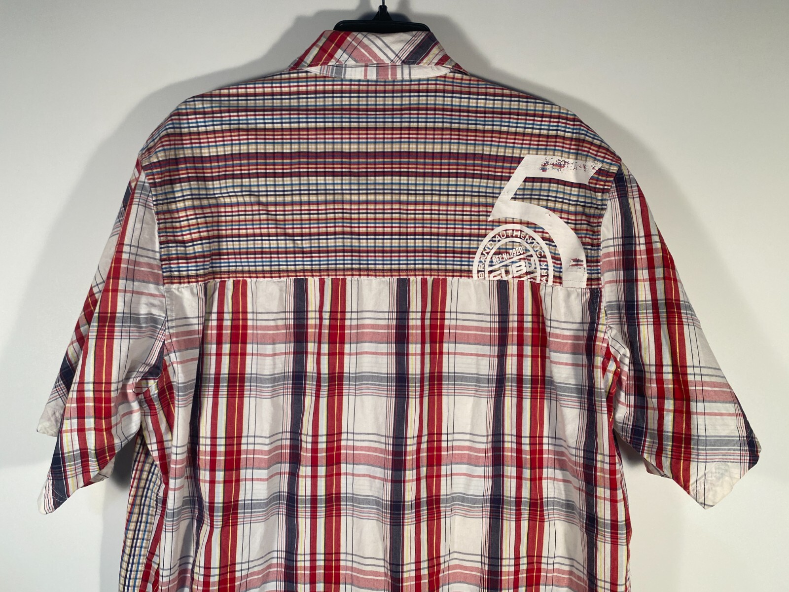 FUBU Collection Multi-Pattern Plaid Button Front … - image 6