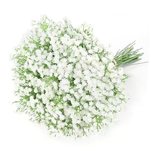 6 PCS Babys Breath Artificial Flowers Fake Babys Breath Flowers 6pcs 6white