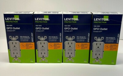 #ad Gfci St Recept 15A Gray By Leviton Mfrpartno Gfnt1 KGY 4 PACK $75.00