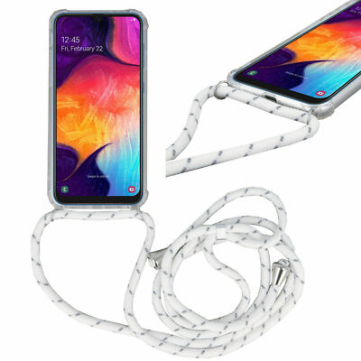 HandyKette Hülle Umhänge Tasche mit Hals Band Schutzhülle Schnur Seil Case WEIß