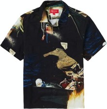 Supreme Firecracker Rayon S/S Shirt Button Black Spring Summer 2021 SS21 Size L
