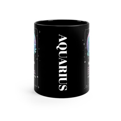 Aquarius Eccentric Elixir 11oz Black Mug | eBay
