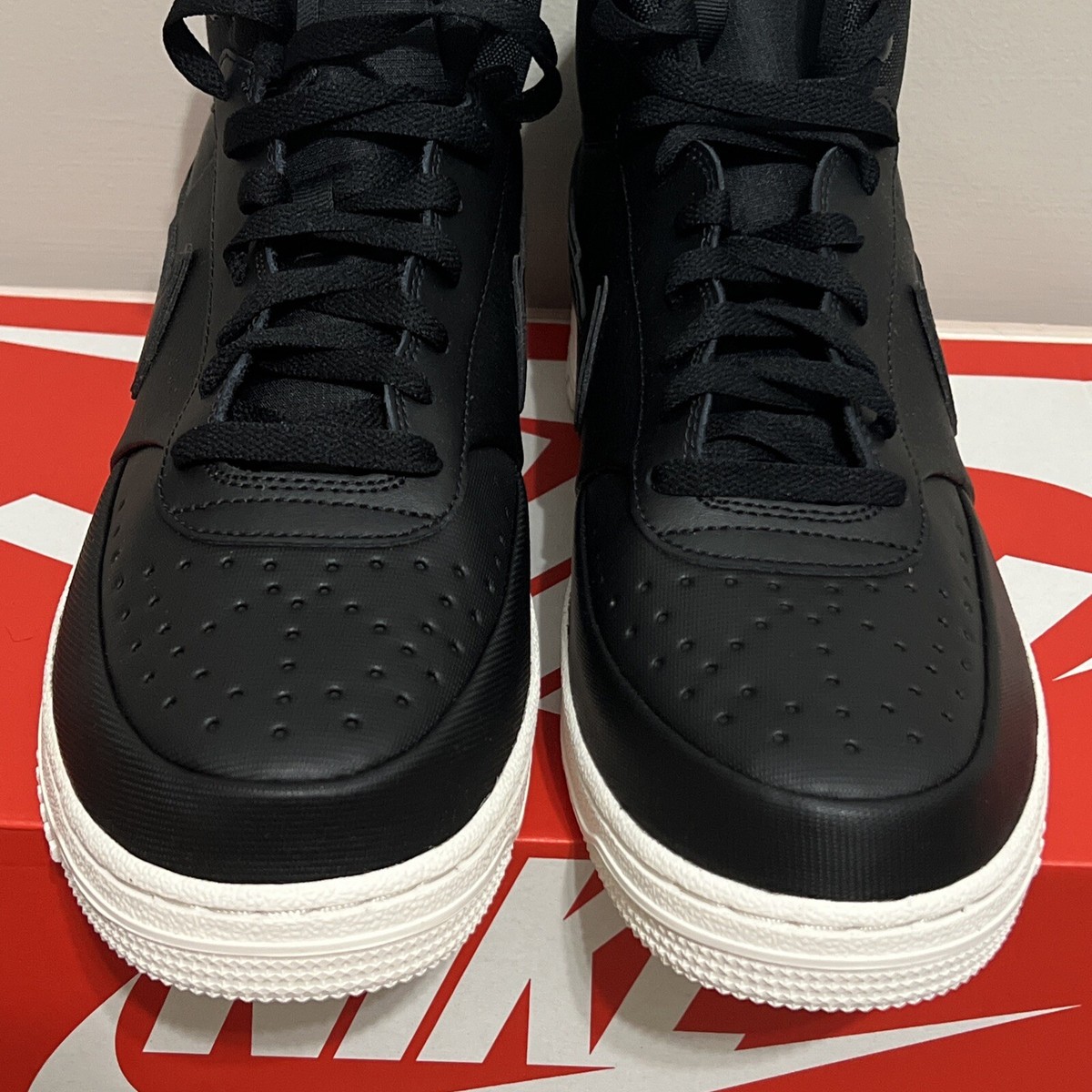 Nike Court Vision Mid Winter Shoes Black White Sneakers