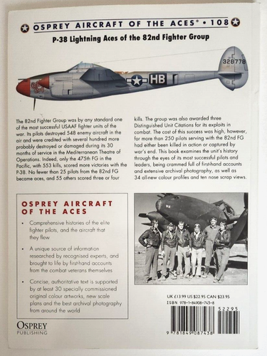 Frank Hurlbut signed Osprey P-38 Lightning Aces of the 82 FG book USAF WWII 9V - Picture 4 of 9