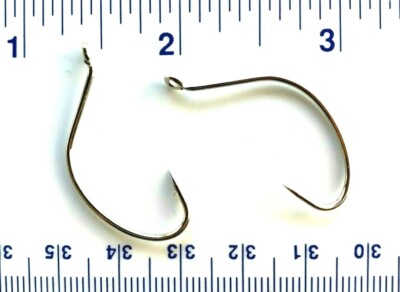 100 GT 2X Nickel Wide Gap Hollow Point Kahle Fish Hooks size 2 - kahle hooks