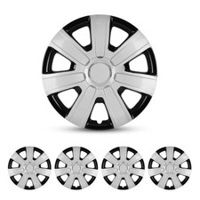 4pcs Sliver Black Lacquer 14 Hub Caps For Toyota Chevy Nissan Wheel Covers 4pcs Sliver Black Lacquer 14 Hub Caps For Toyota Chevy Nissan Wheel Covers