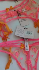 AGENT PROVOCATEUR PERDIA BRA 34C/D 36C/D/DD/E & 3 MEDIUM SUSPENDER & THONG BNWT