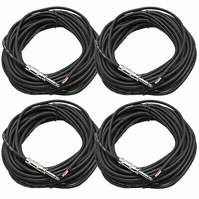 4 SEISMIC AUDIO 50' Raw Wire-1/4'' PA/DJ SPEAKER CABLES