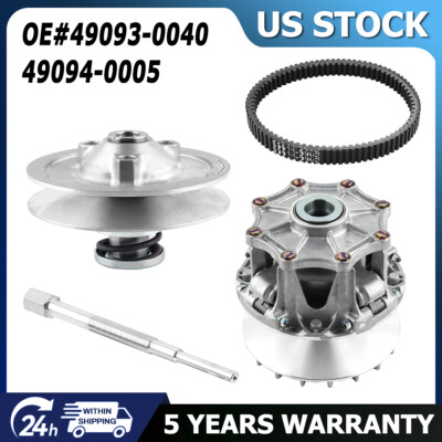 Primary Secondary Driven Clutch +Belt&Puller for 05-21 Kawasaki Brute Force 750