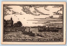 Netherlands Postcard Rotterdam Maas and Willemskade c1930's Unposted