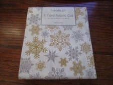 CHRISTMAS FABRIC - ONE 1 YARD CUT - YOU PICK - SNOWFLAKES, DEER, HOLLY