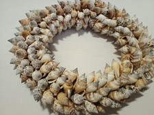 Ornamental Seashell Wreath, Table or Wall Decor, Beach, Ocean, Sea