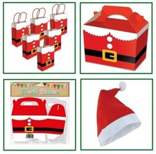 Santa Suit Red Christmas Novelty Table Present Sweet Gift Bag Plate Box 