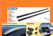 9503+9607 BARRE PORTATUTTO/PACCHI GEV THOR NERO CON B.LONGITUDINALI INTEGRATE