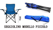 Seggiolino Piccolo con Braccioli Pesca Campeggio Camper Sedia Sgabello