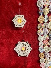 2 Strala Snowflake Light Up Ornaments Two Sizes