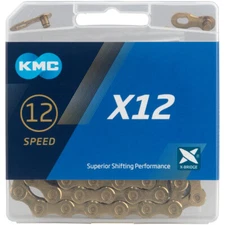 KMC X12 Ti-N Gold 12-Speed Chain w/ Master Link