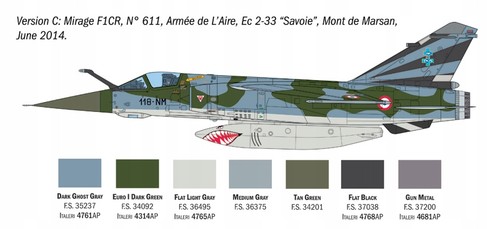 Italeri 2839 - 1:48 Mirage F1 C/CR Plane - Picture 4 of 7
